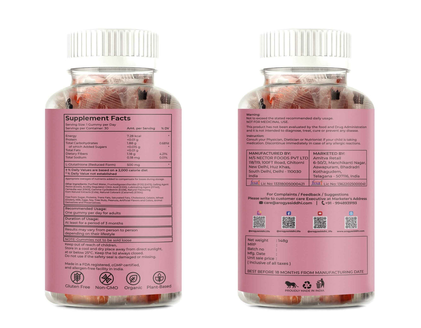 Skin Whitening Gummies with Glutathione