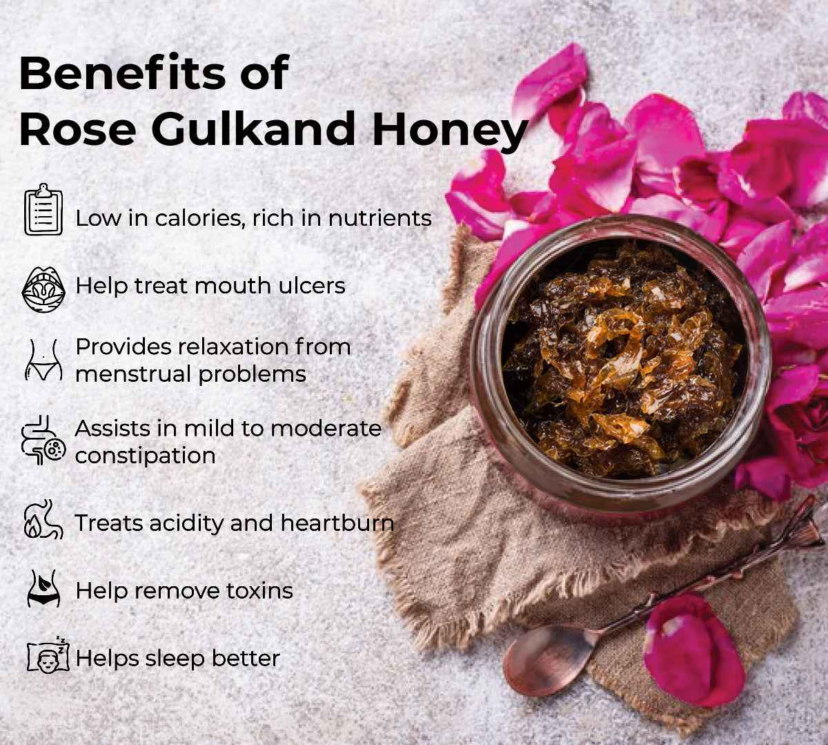 Rose Gulkand Honey 250G