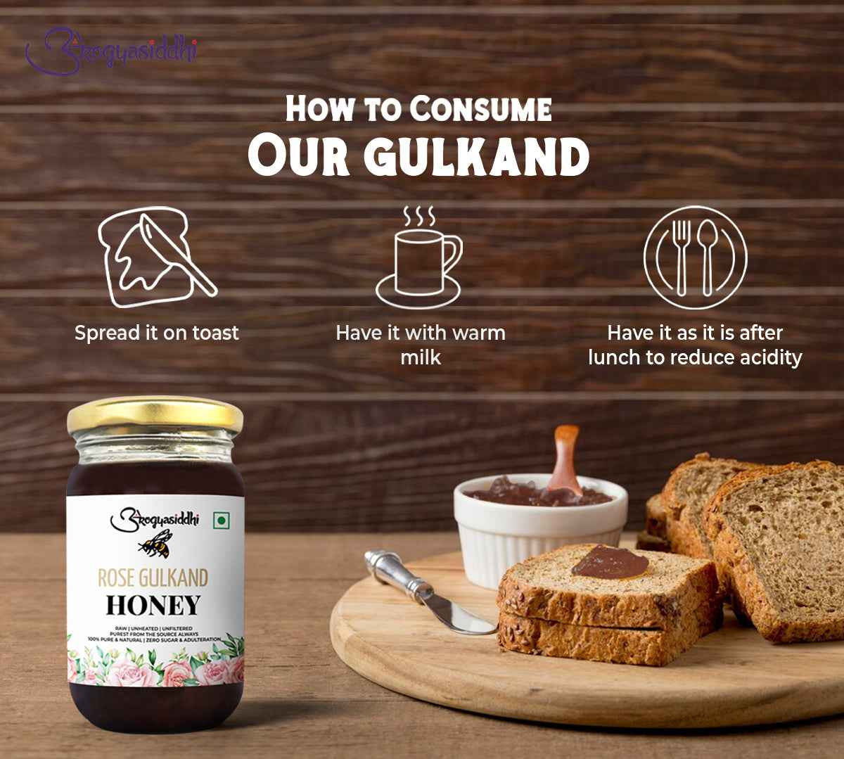 Rose Gulkand Honey 250G