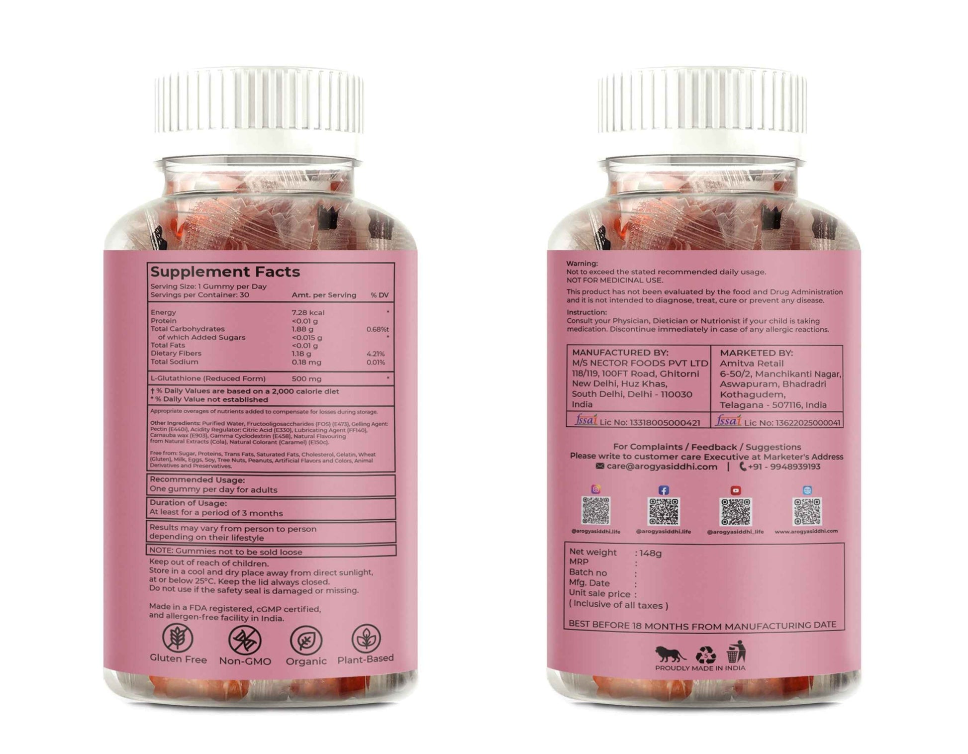 Skin Whitening Gummies with Glutathione