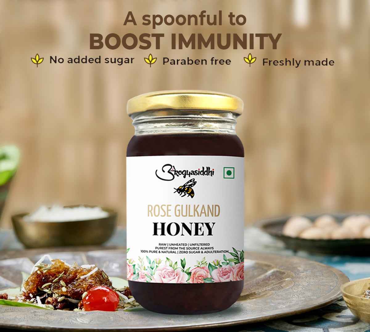 Rose Gulkand Honey 250G