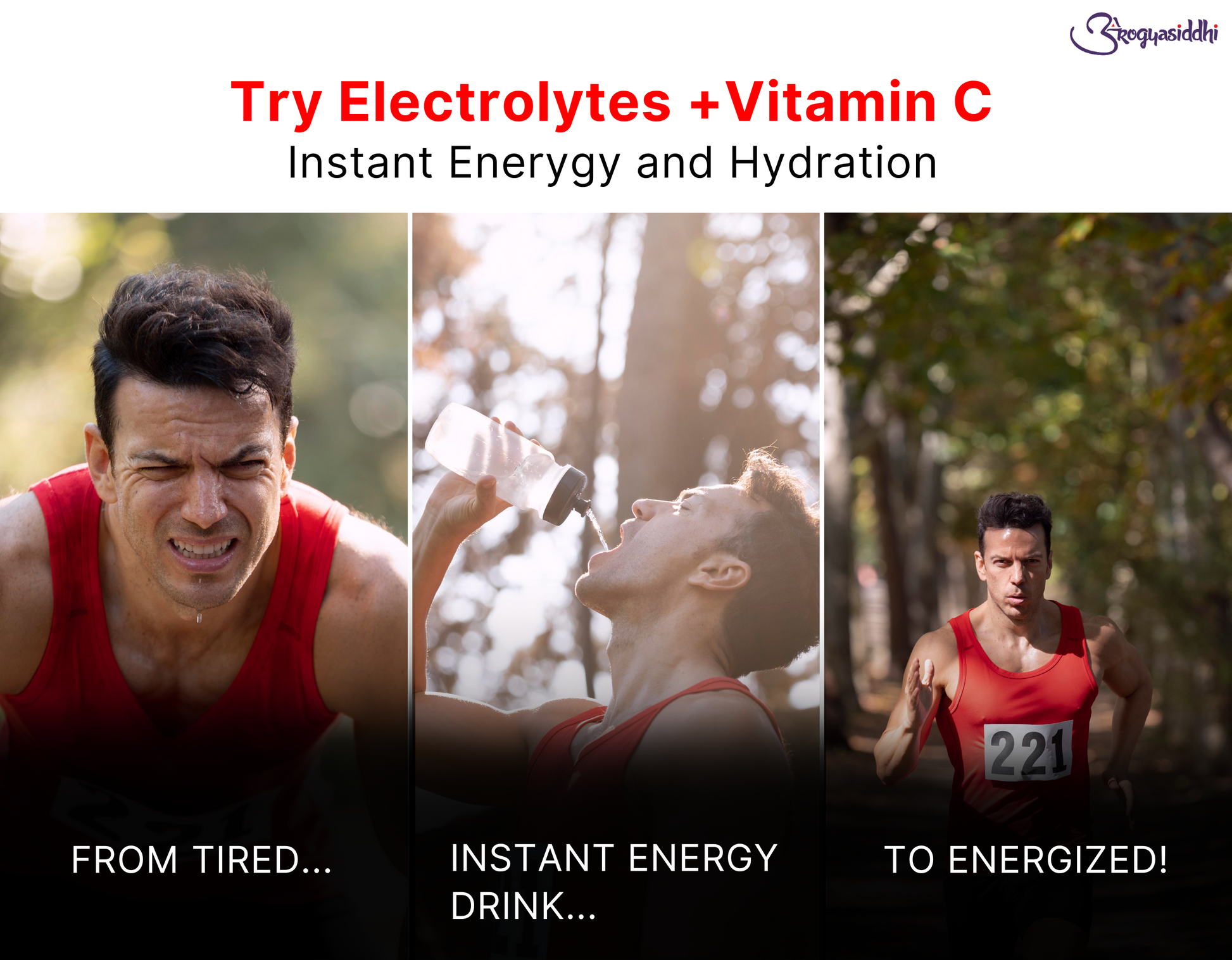 Electrolytes with Vitamin C for Instant Energy and Hydration, Lime&Lemon Drink, 10 Effervescent Tablets
